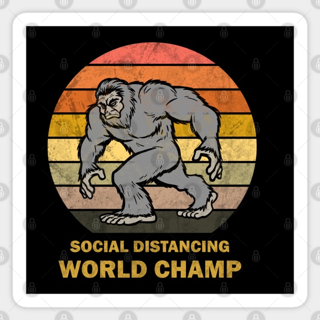 Bigfoot Social Distancing World Champ Sticker by valentinahramov